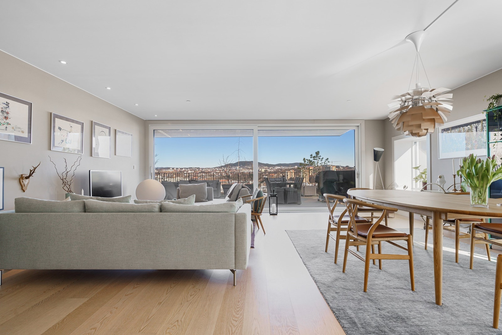 Her er leilighetens hevede plassering merkbar. Galleribilde