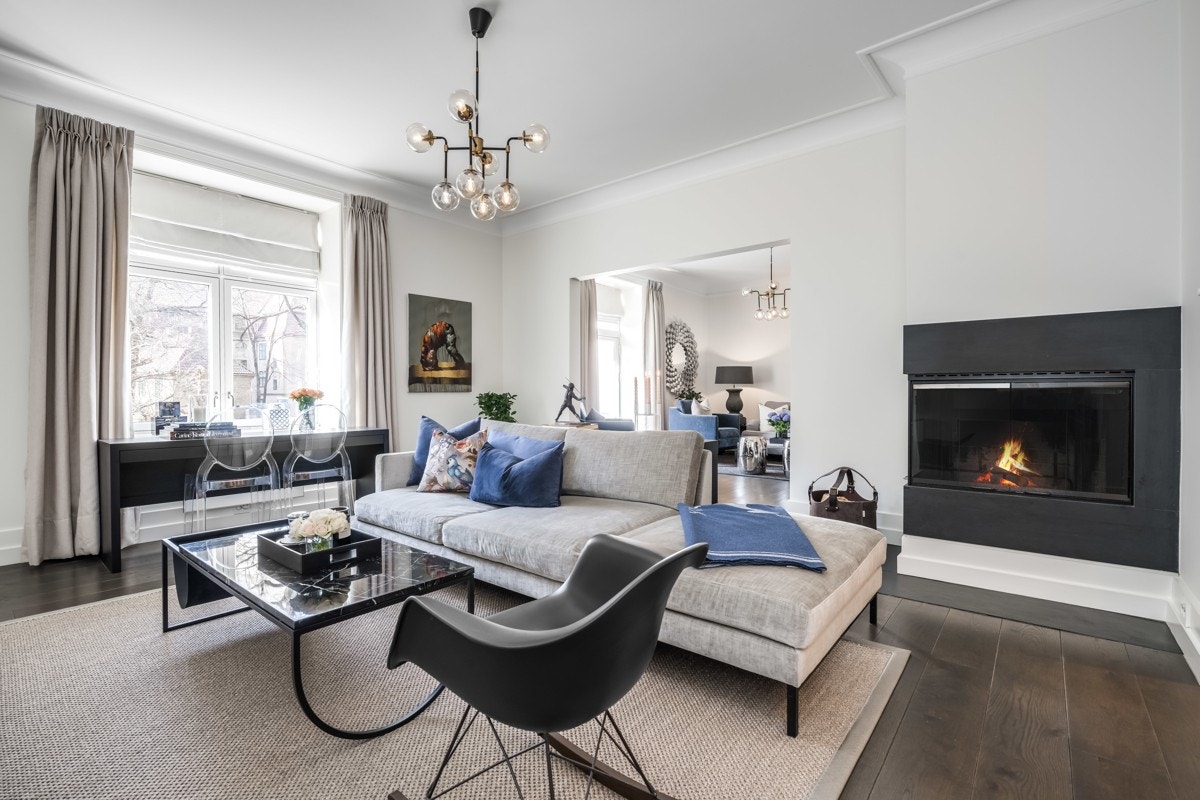 Stue 2 med peis Galleribilde