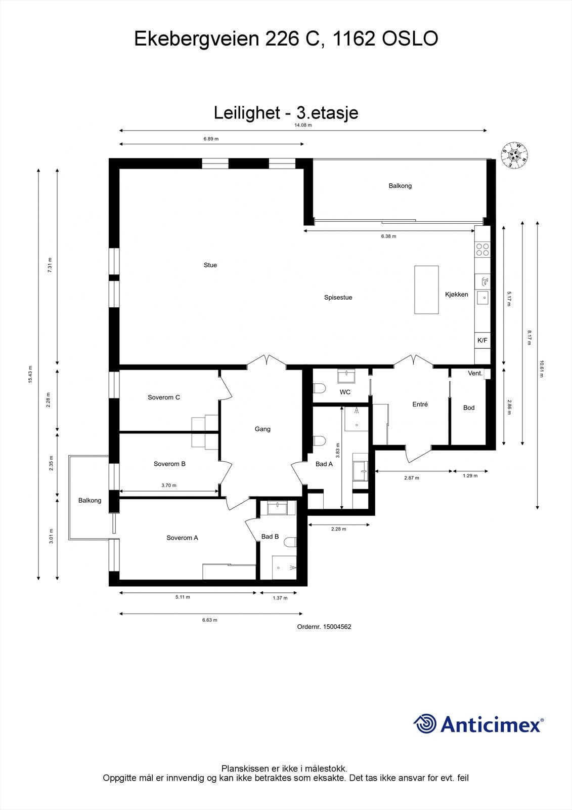 Plantegning Galleribilde