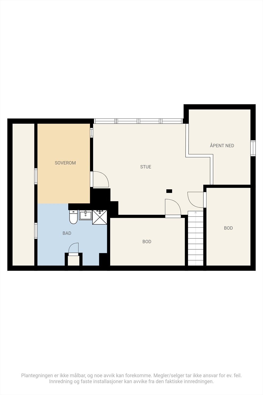 Plantegning loftsetasje. Galleribilde