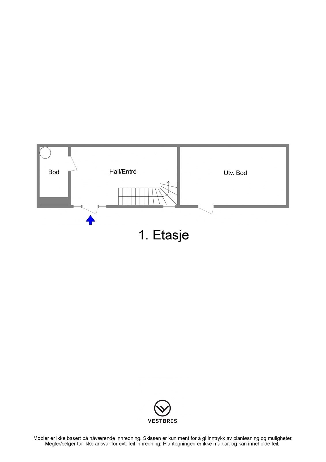 Plantegning - Tørresplasset 12, 5550 Sveio - 1. Etasje - 2D Galleribilde
