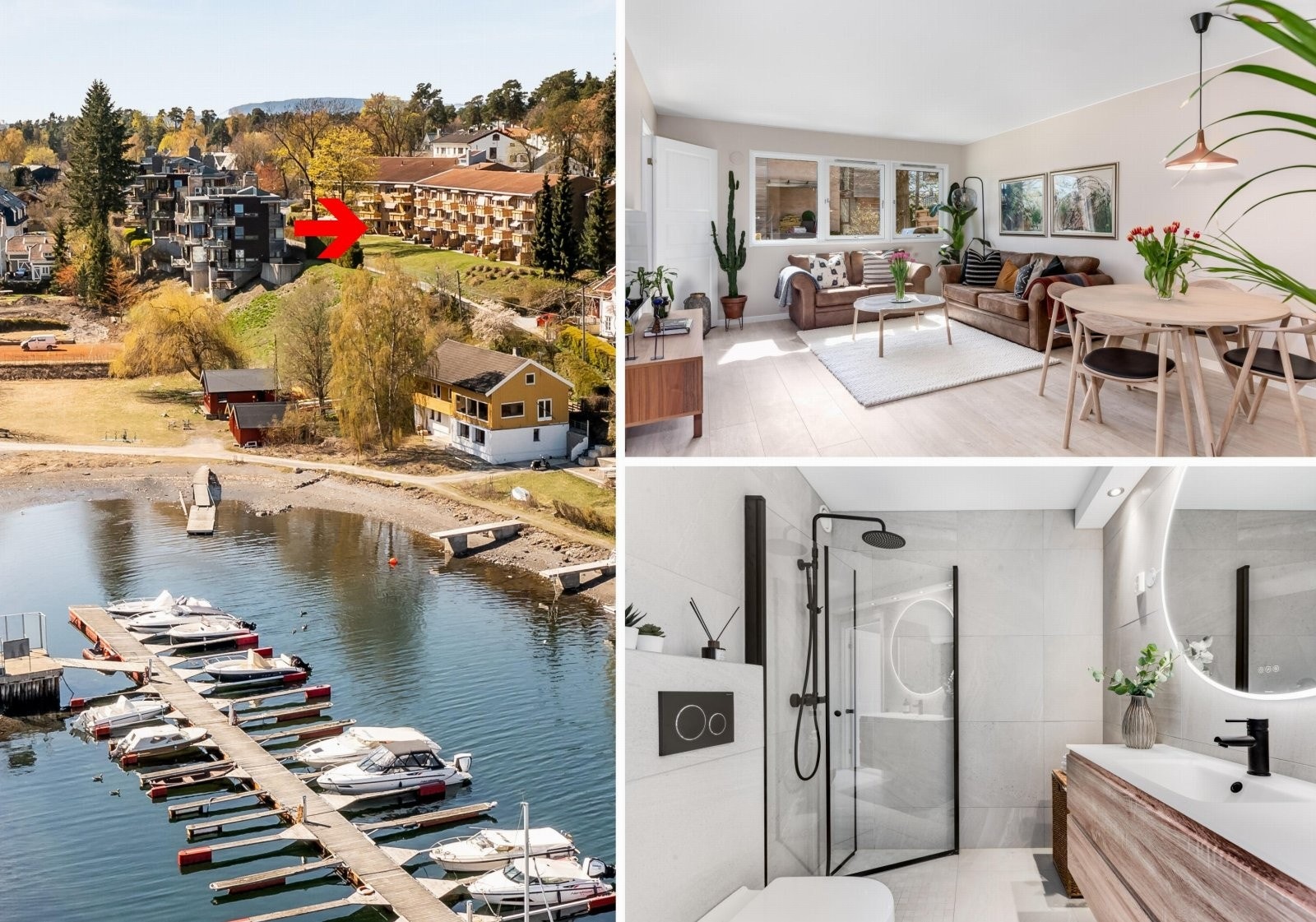 Råflott 2-roms selveierleilighet på 62m² på Bygdøy, rett ved idylliske Langviksbukta. Galleribilde