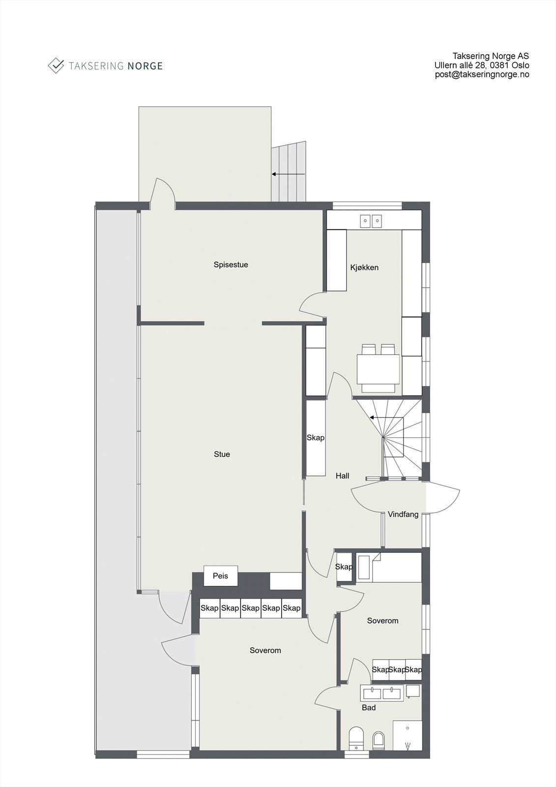 Plantegning 1. etg. Galleribilde