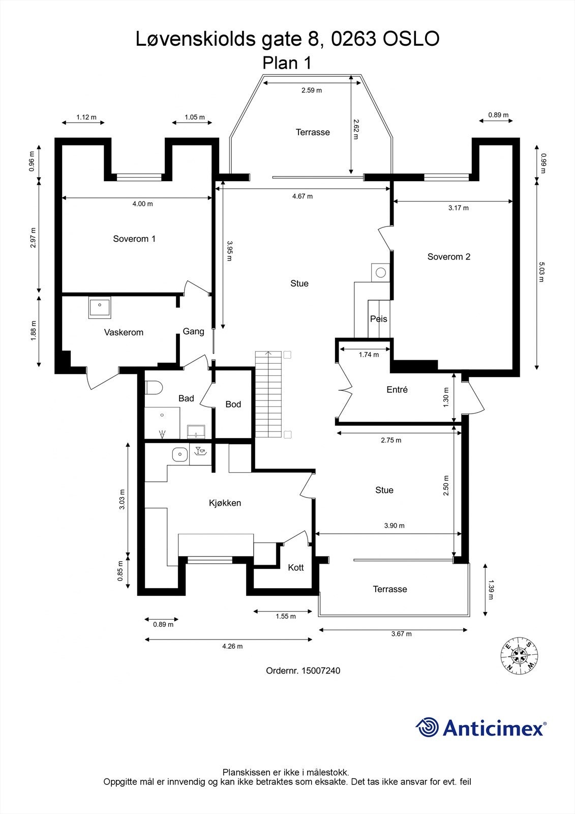 Plantegning første plan (5 etasje) Galleribilde
