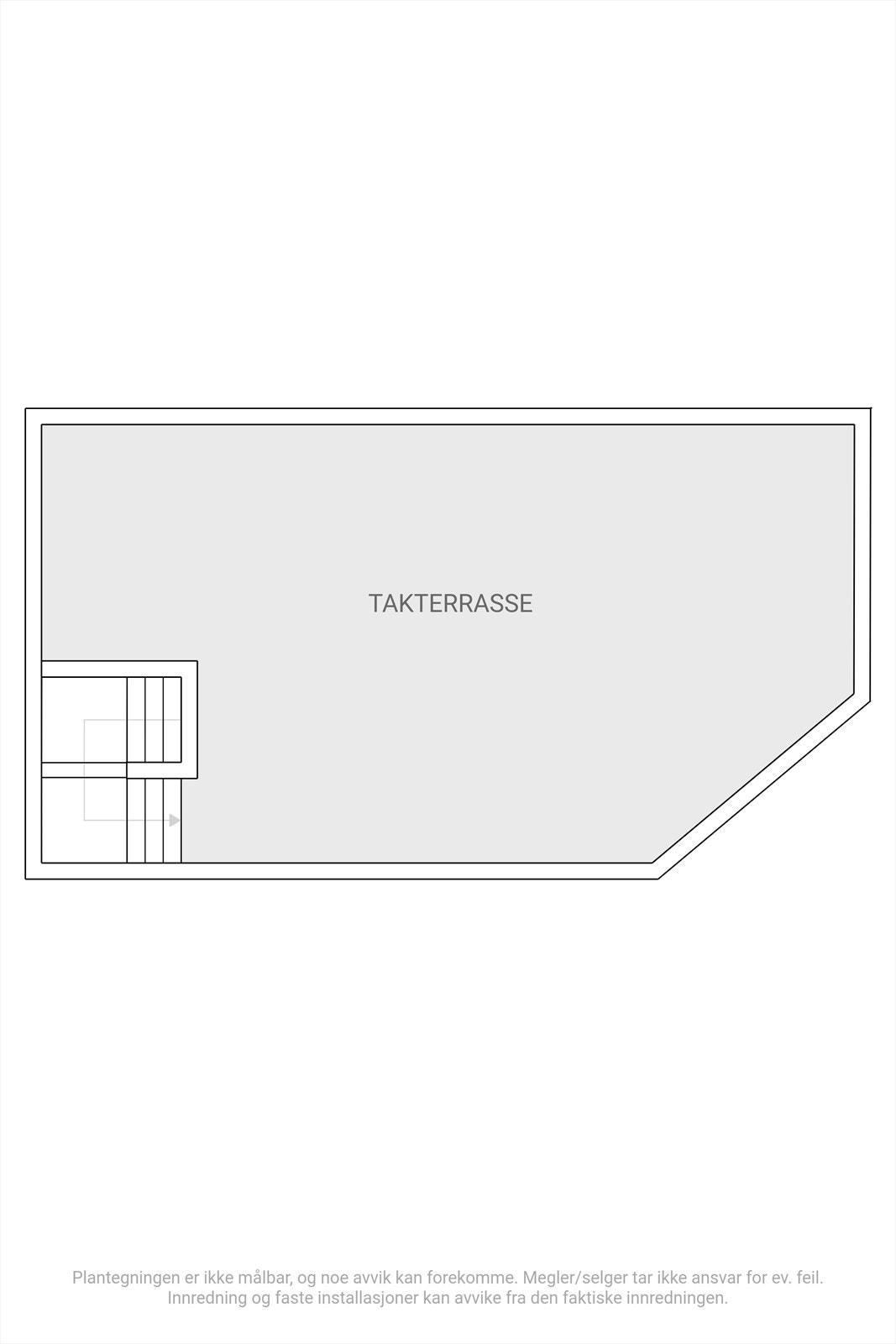 Plantegning takterrasse Galleribilde