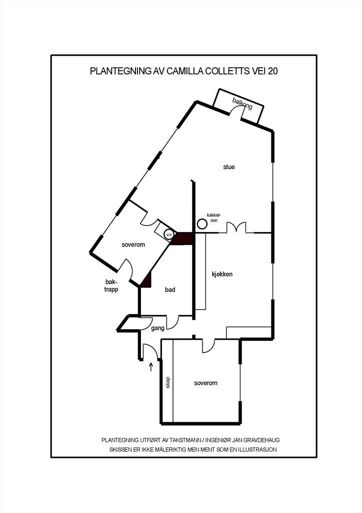 Planskisse Camilla Colletts vei 20 Galleribilde