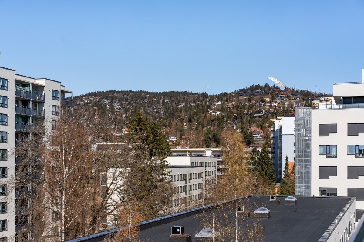 Leiligheten har en god beliggenhet omkranset med flotte grøntområder. Galleribilde