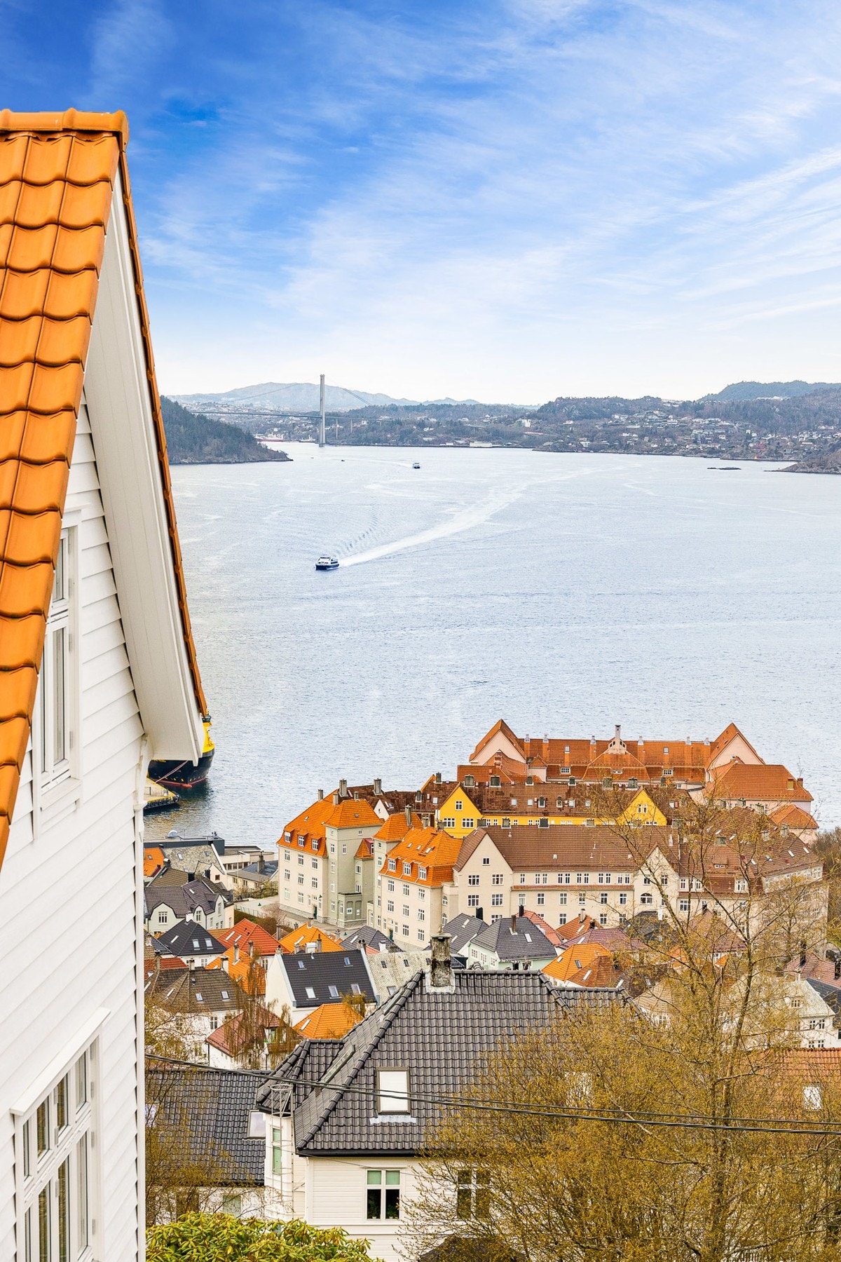 Utsikt over innseilingen til Bergen Galleribilde