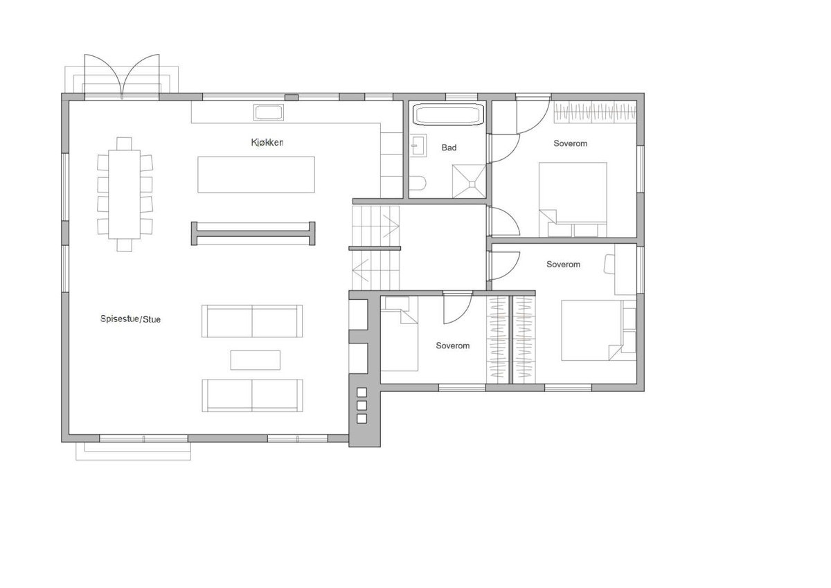 Plantegning hovedplan Galleribilde