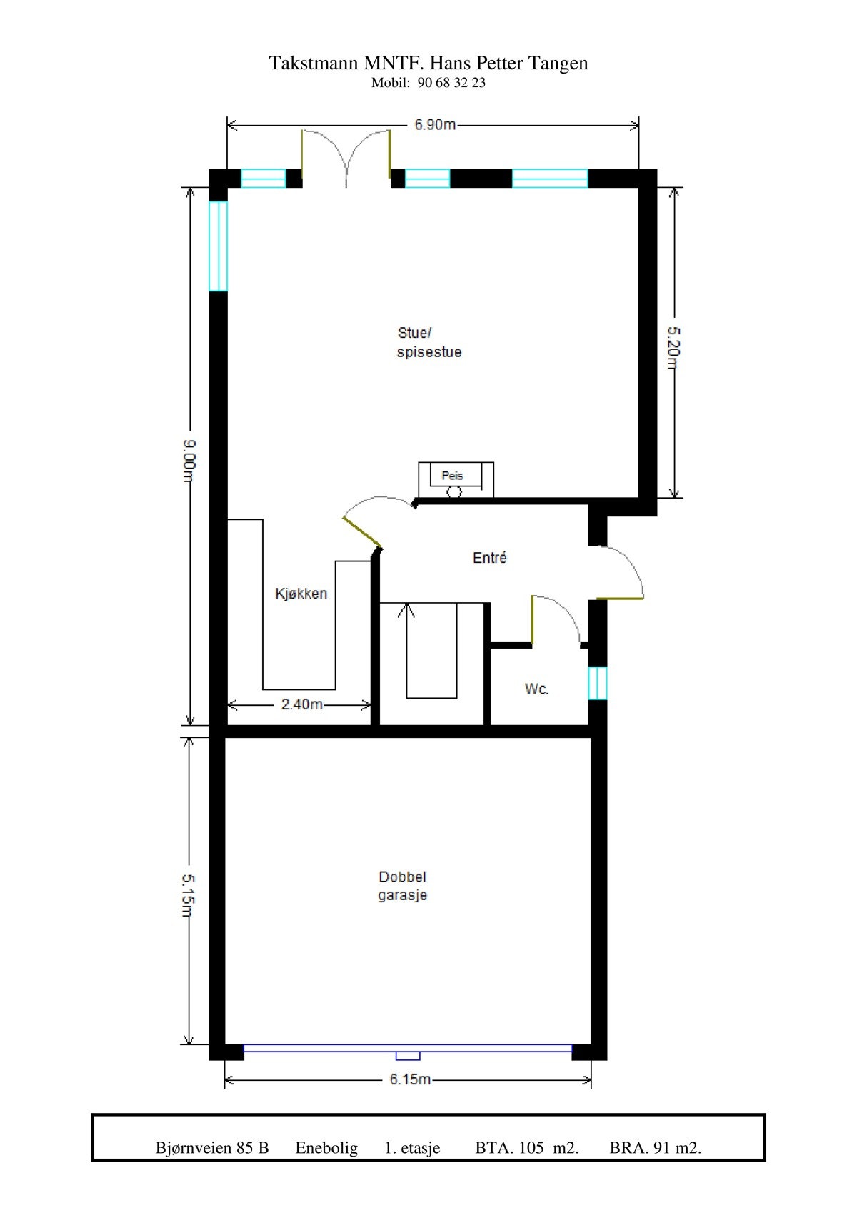 Plantegning - 1. etasje Galleribilde