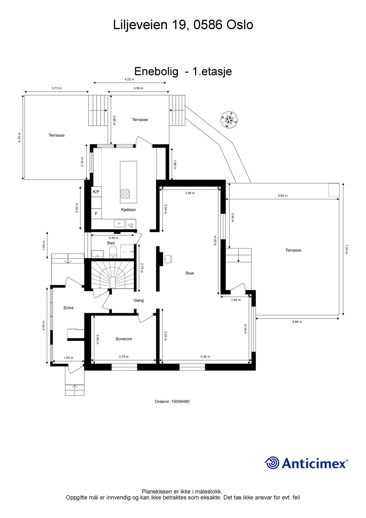 Plantegning 1. etg. Galleribilde
