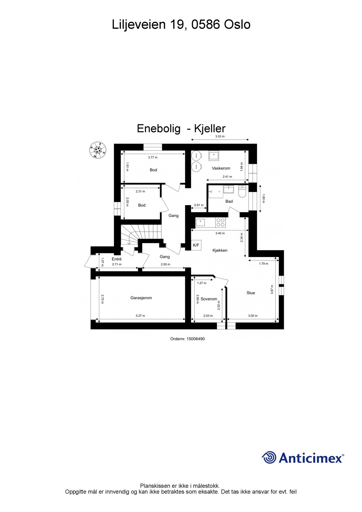 Plantegning kjeller Galleribilde