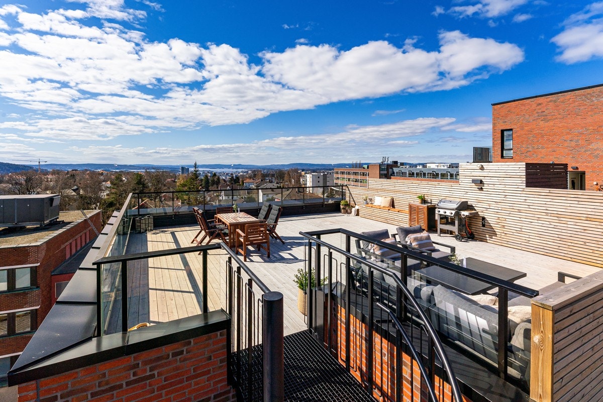 Fantastisk takterrasse på ca. 80 kvm. Galleribilde