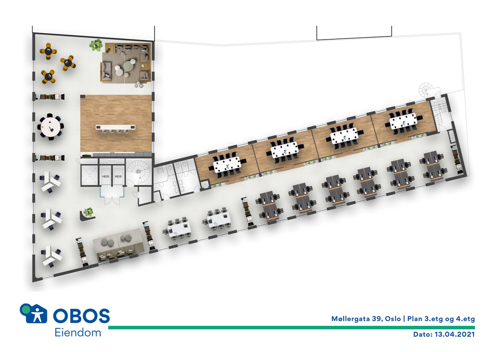 Plantegning 3. og 4. etasje Galleribilde