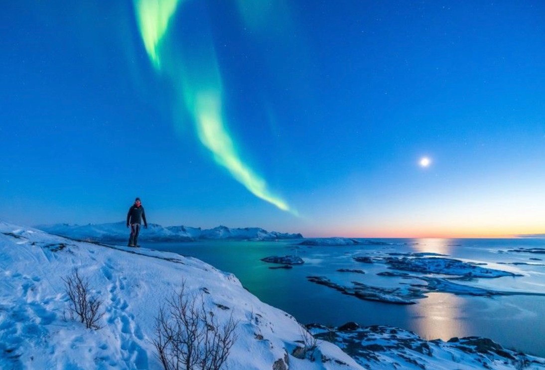 Nordlys i vinterhalvåret Galleribilde