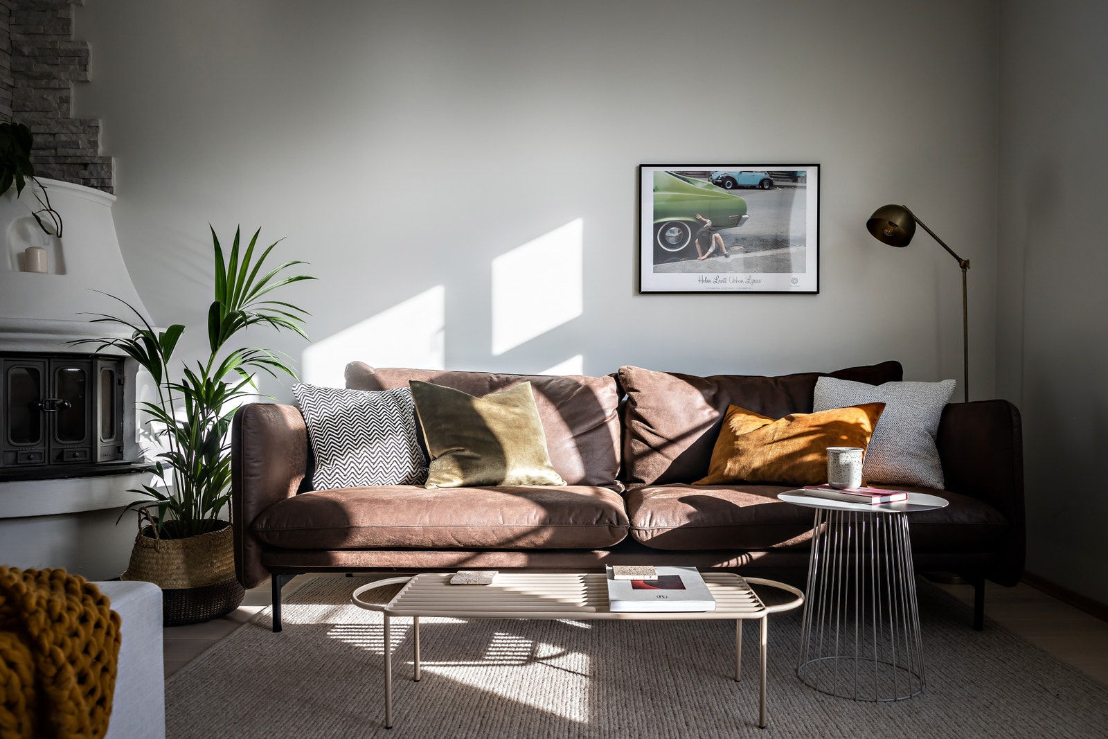 Hyggelig peis i stua Galleribilde