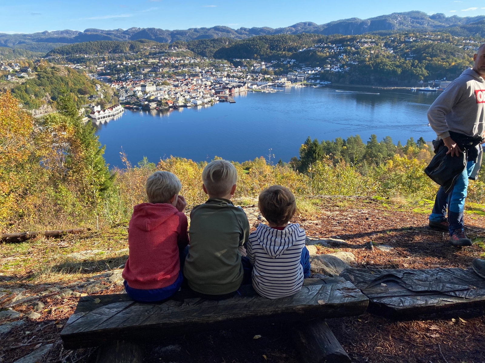 Byen sett fra tur på søyland Galleribilde
