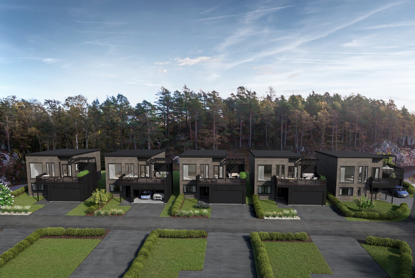 Thulittveien 30 ligger lengst til høyre i bildet Galleribilde