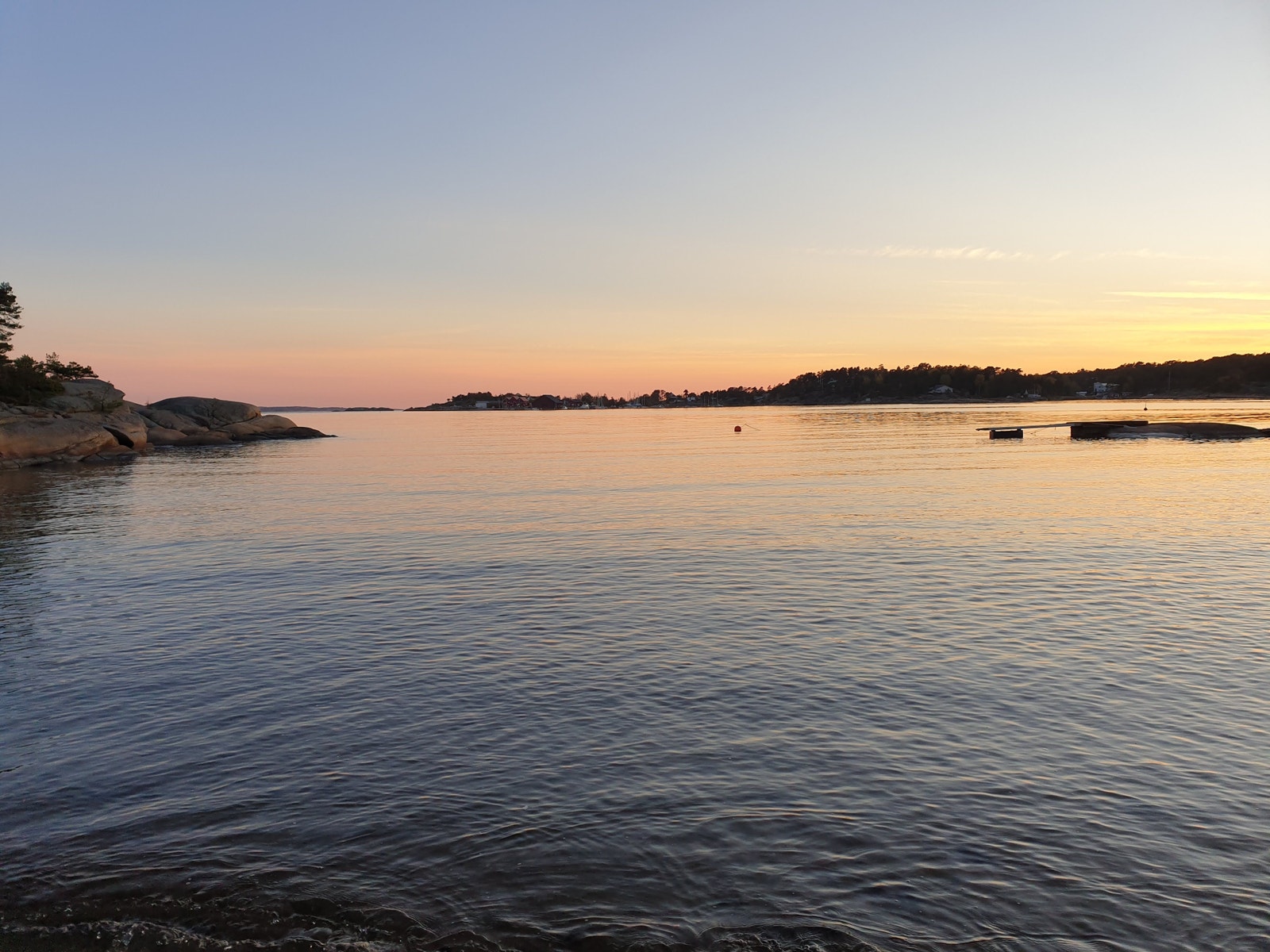 Kveldsstemning fra strand Galleribilde