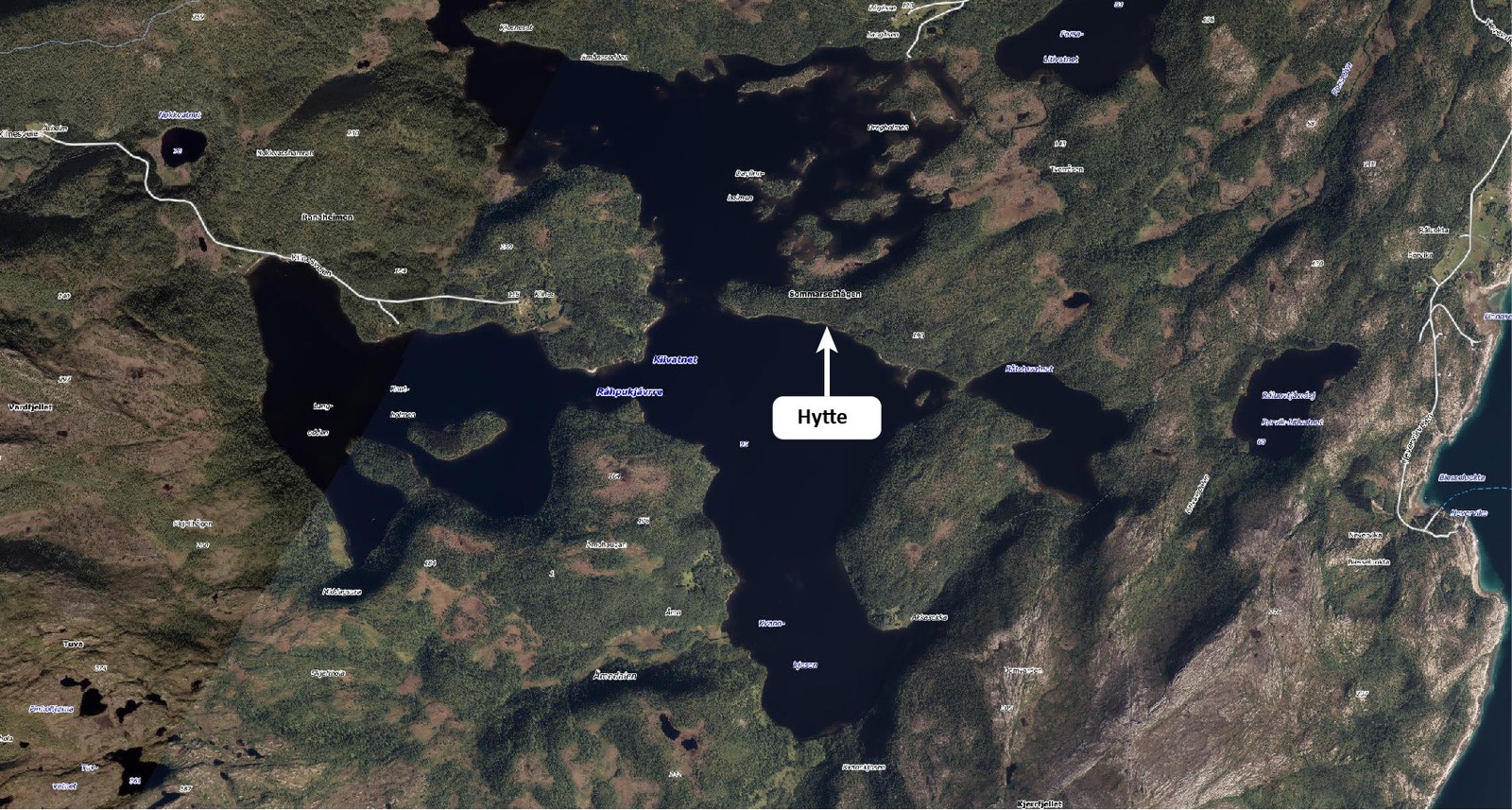 Beliggenhet på Kilvatnet Galleribilde