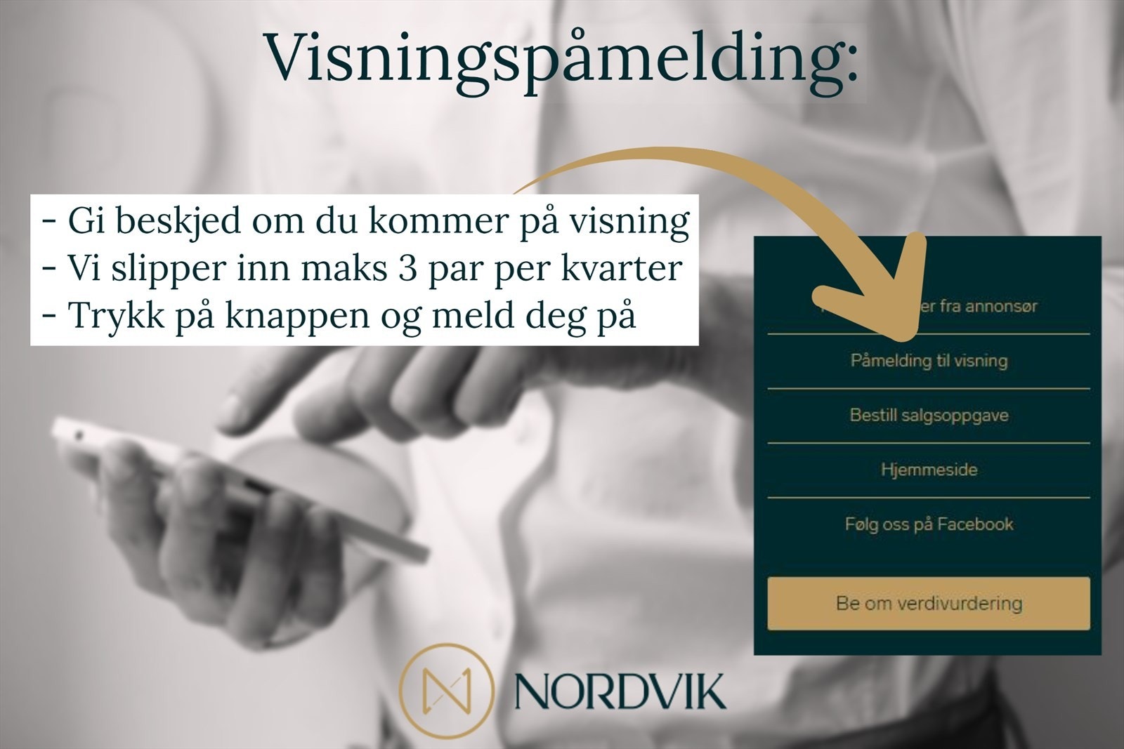 Husk å melde deg på visning! Galleribilde