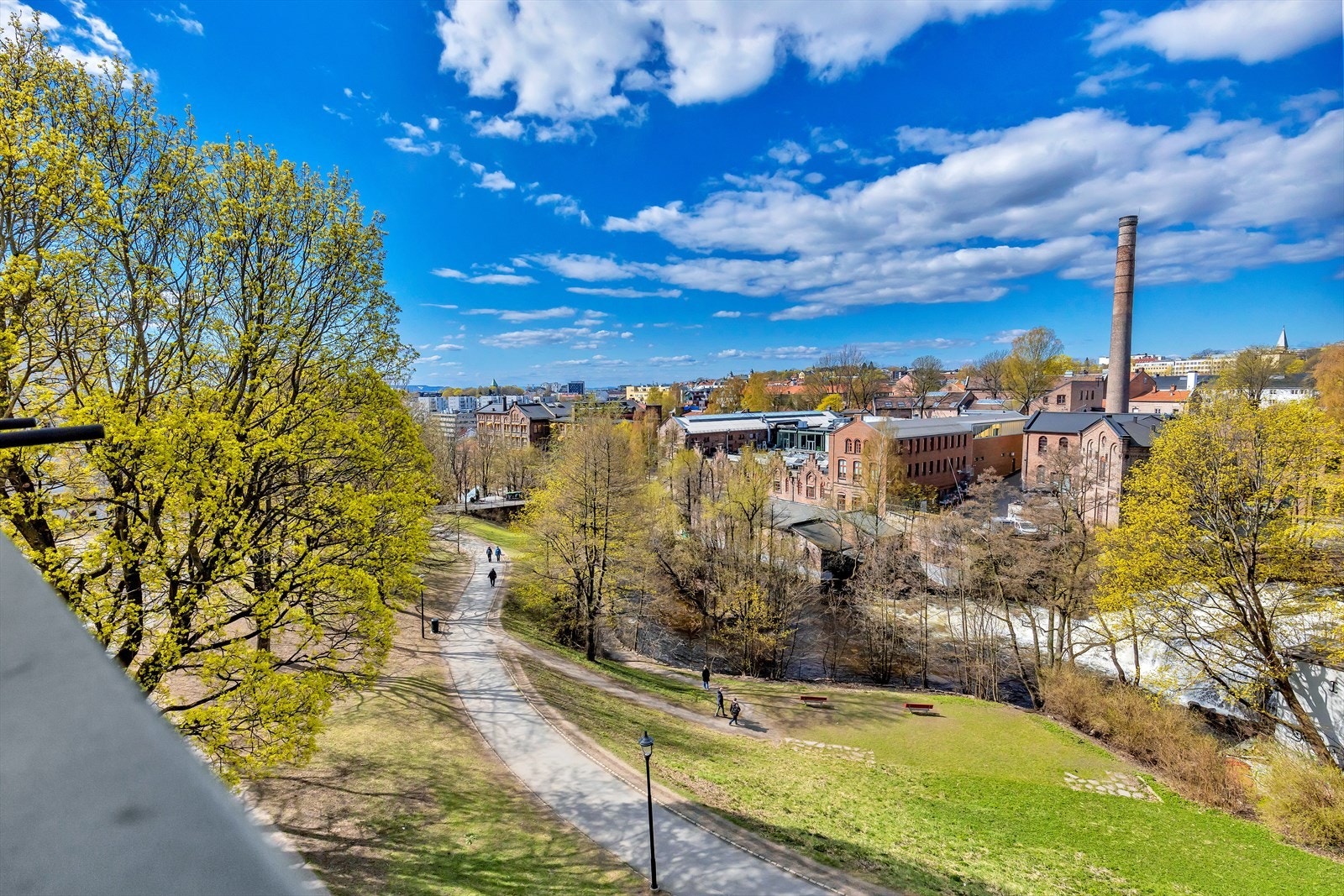 Herlig utsyn over Akerselva. Galleribilde