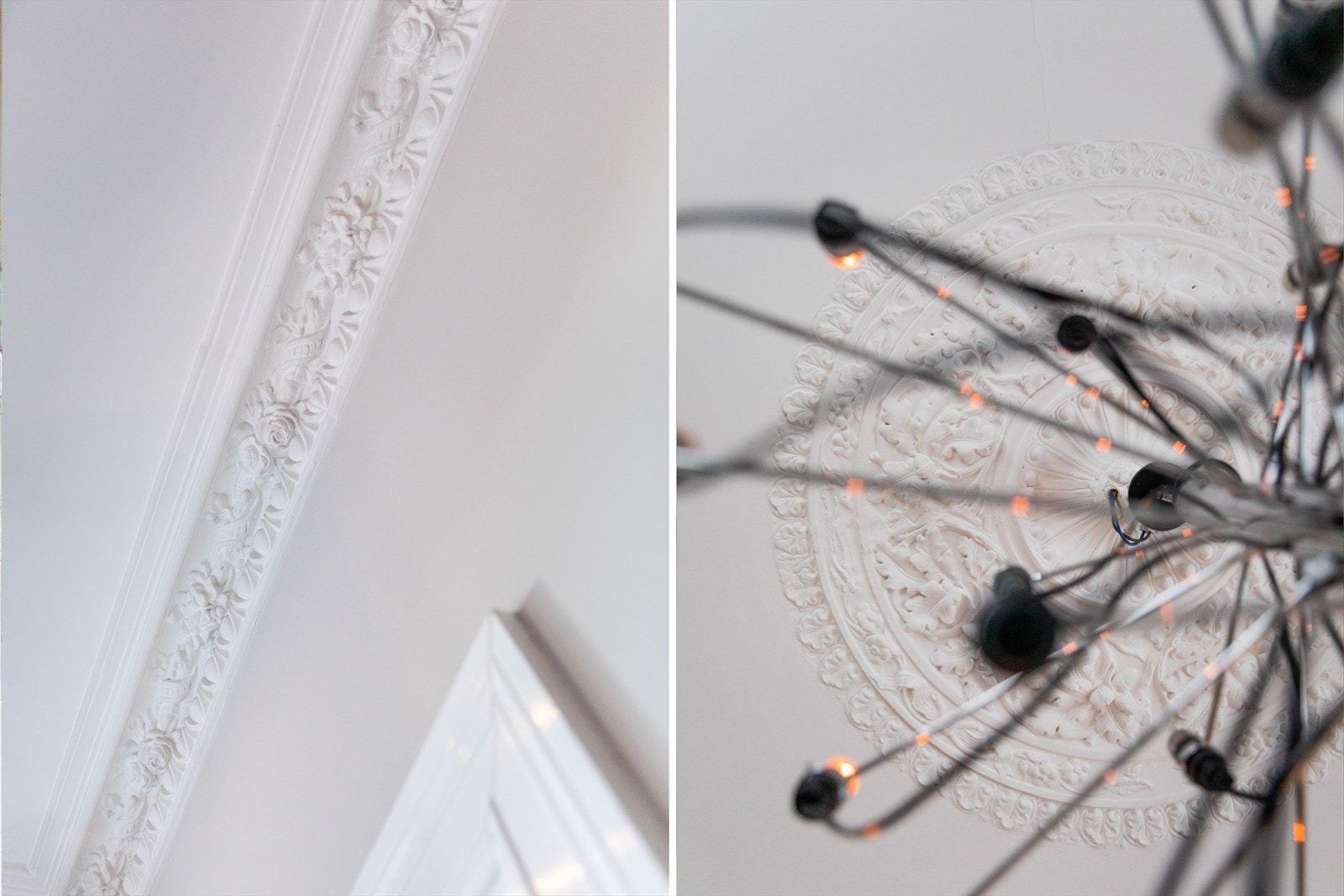 Vakker stukkatur og rosett. Galleribilde