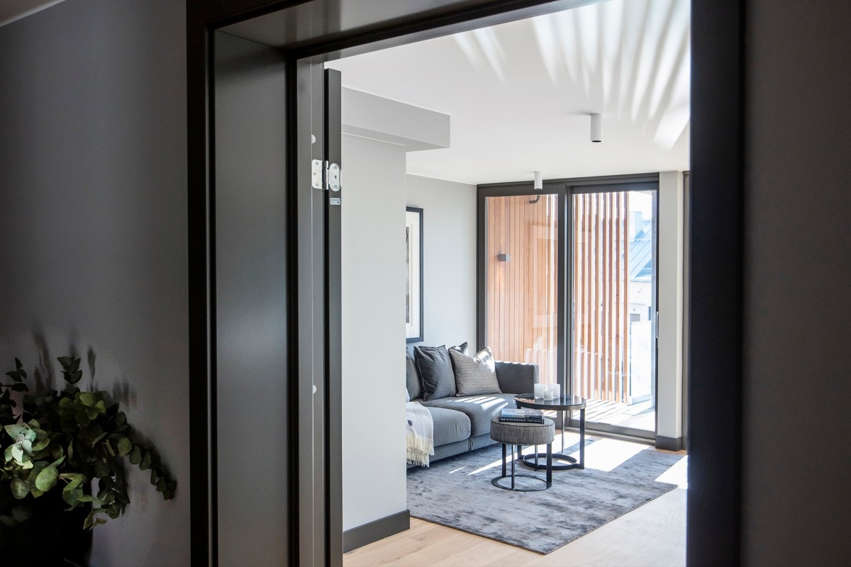 Fra entré har du tilgang til alle boligens rom. Galleribilde