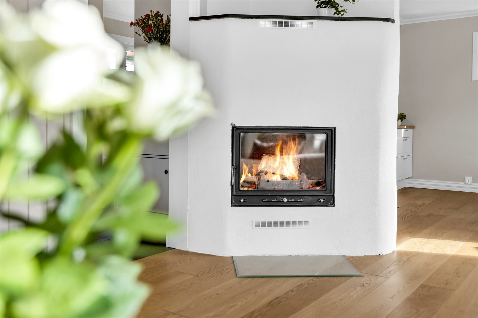 Hyggelig peisovn i stuen Galleribilde