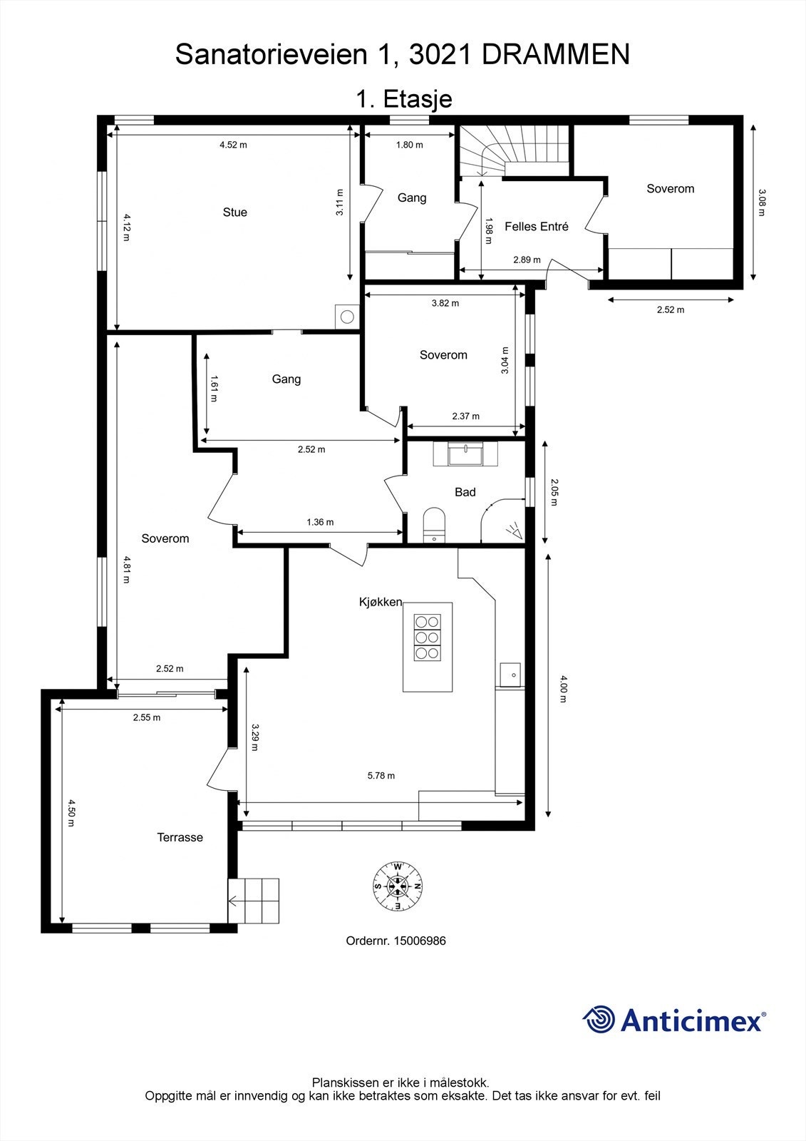 Plantegning 1. etasje Galleribilde