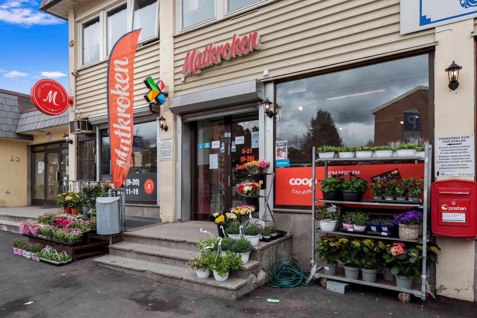 Matkroken ligger ved innkjøringen til Karl Staaffs vei. Galleribilde