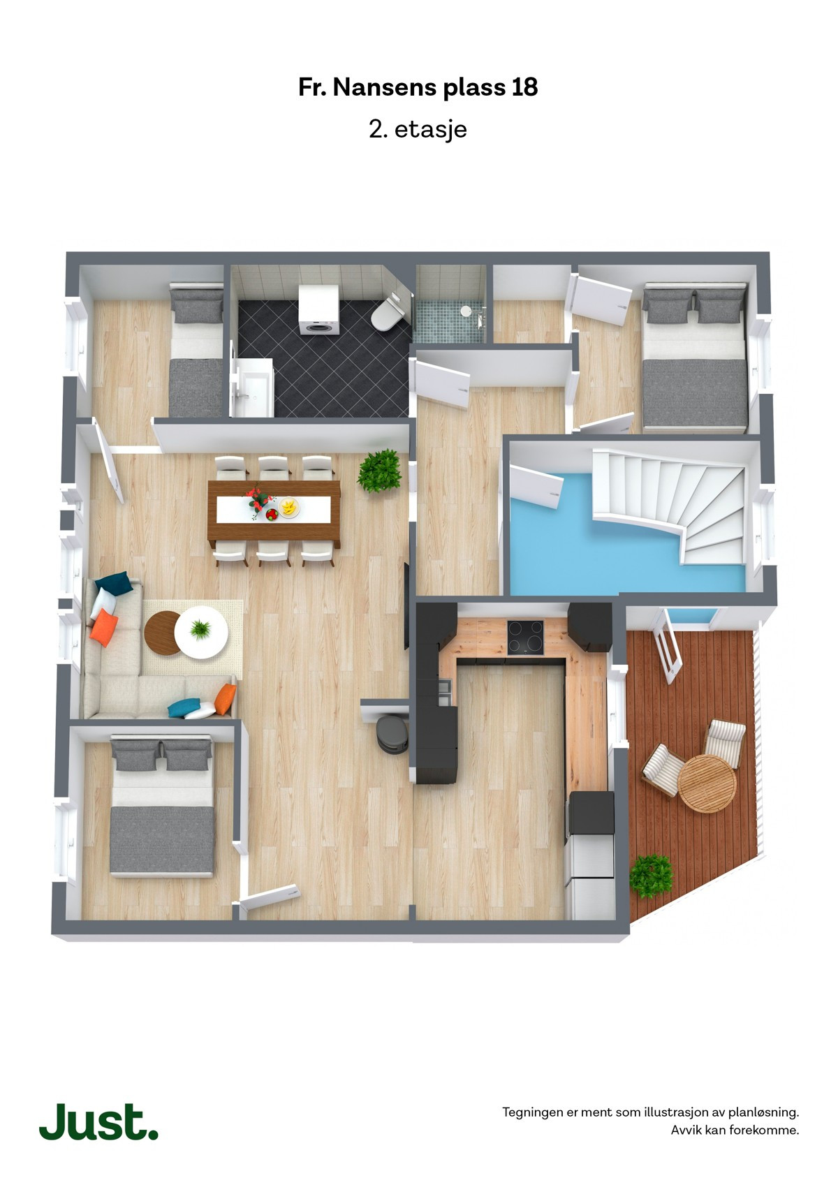 Planskisse 2.etasje 3D