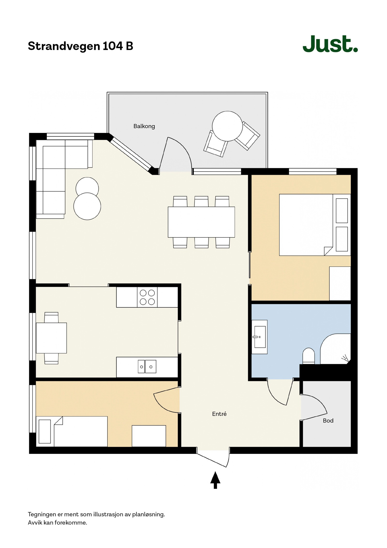 Planskisse Strandvegen 104 B