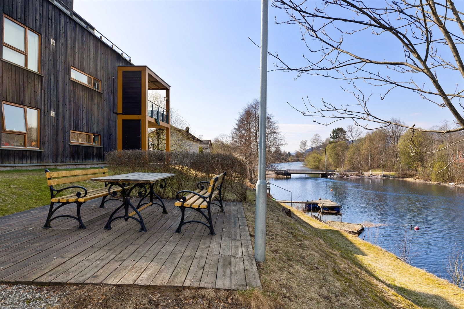 Borettslaget har flotte fellesarealer langs Drammenselva Galleribilde