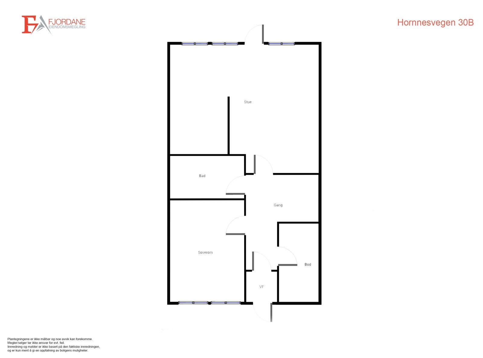 Planskisse 2. etasje. P-rom: 53 kvm. Galleribilde