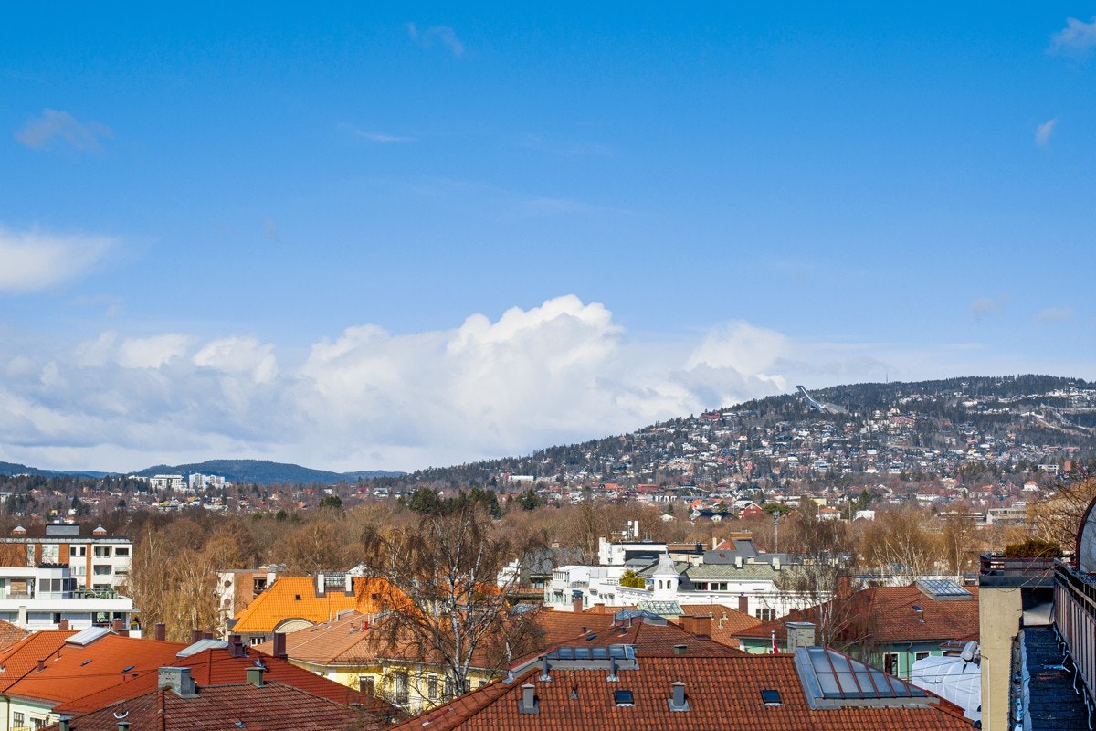Utsikt mot Holmenkollen Galleribilde