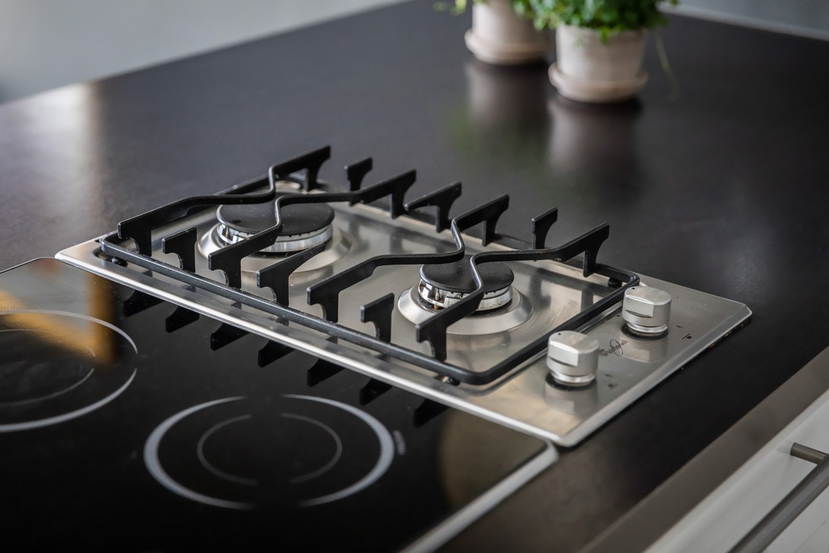 Induksjonstopp med 4 soner og gasstopp Galleribilde