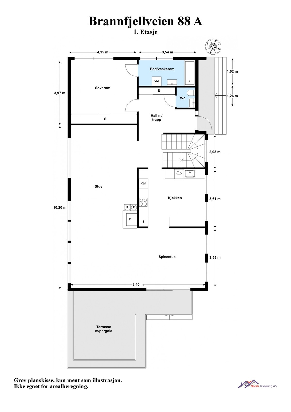 Planskisse 1. etasje Galleribilde