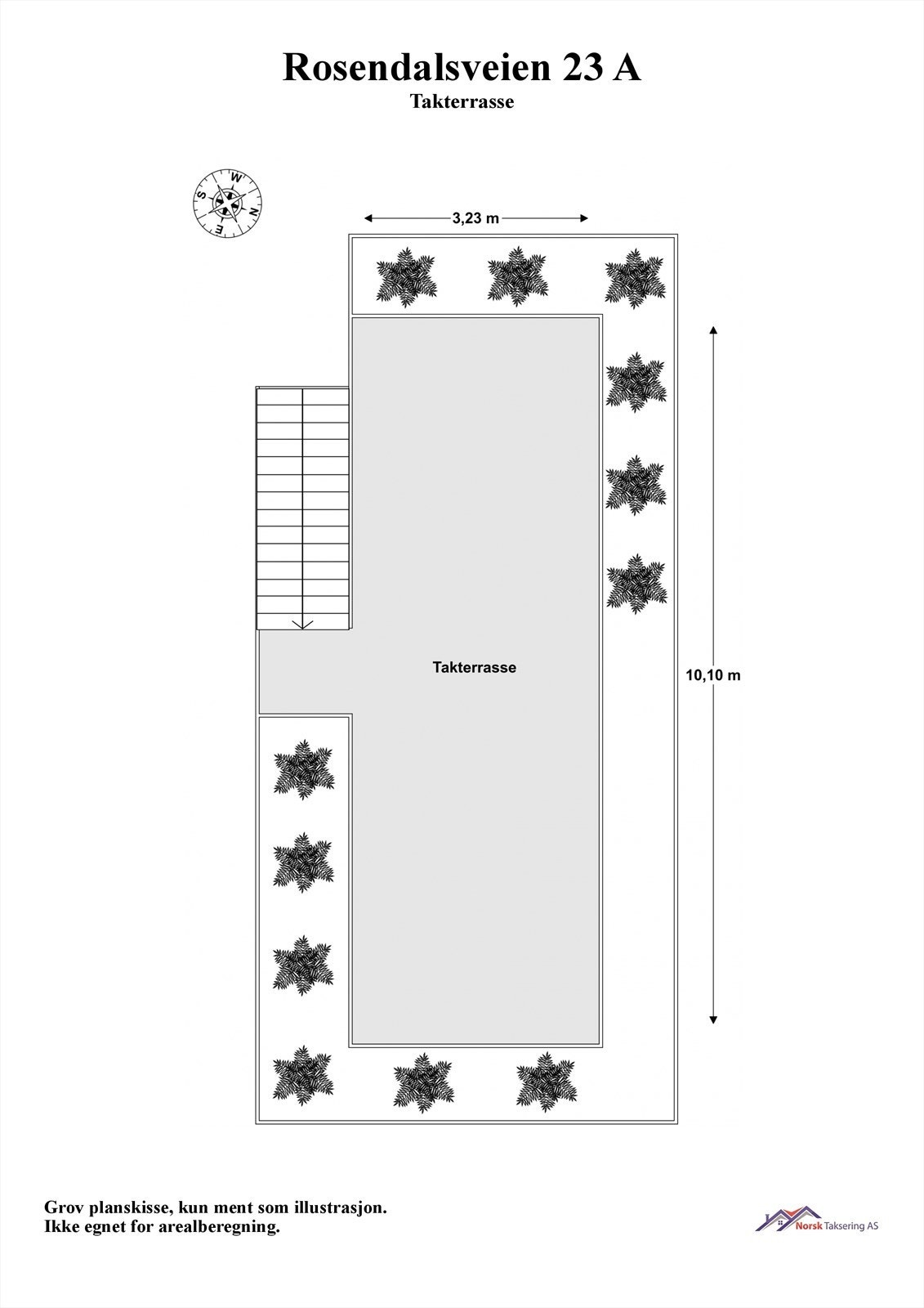 Plantegning - Takterrasse Galleribilde