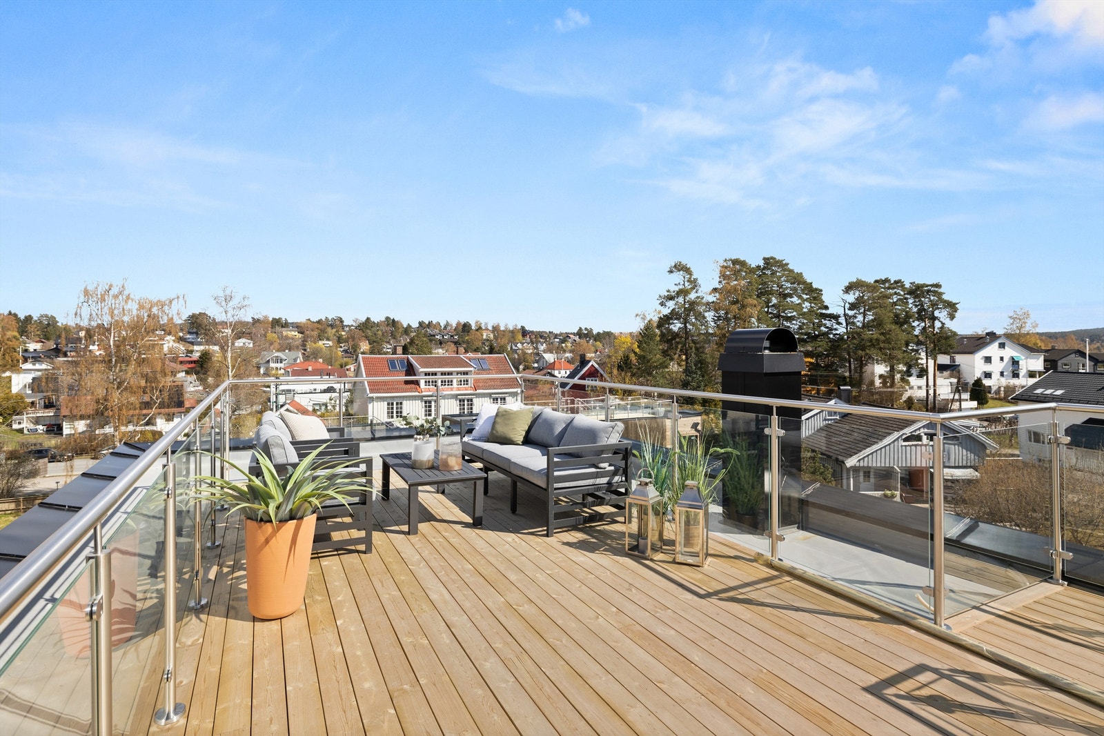 Solrik takterrasse Galleribilde