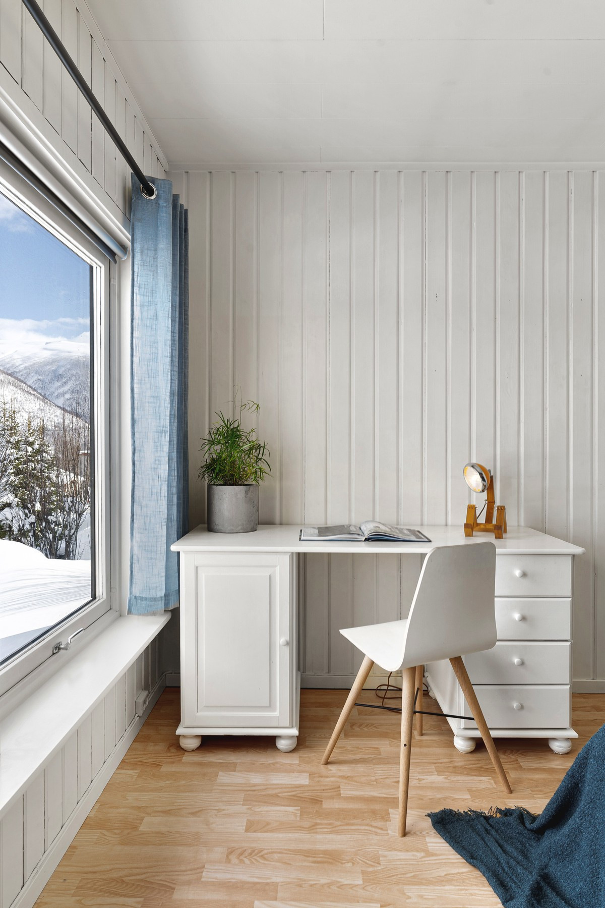 På soverom 4 har man plass til skrivebord eller annet oppbevaringsmøbel