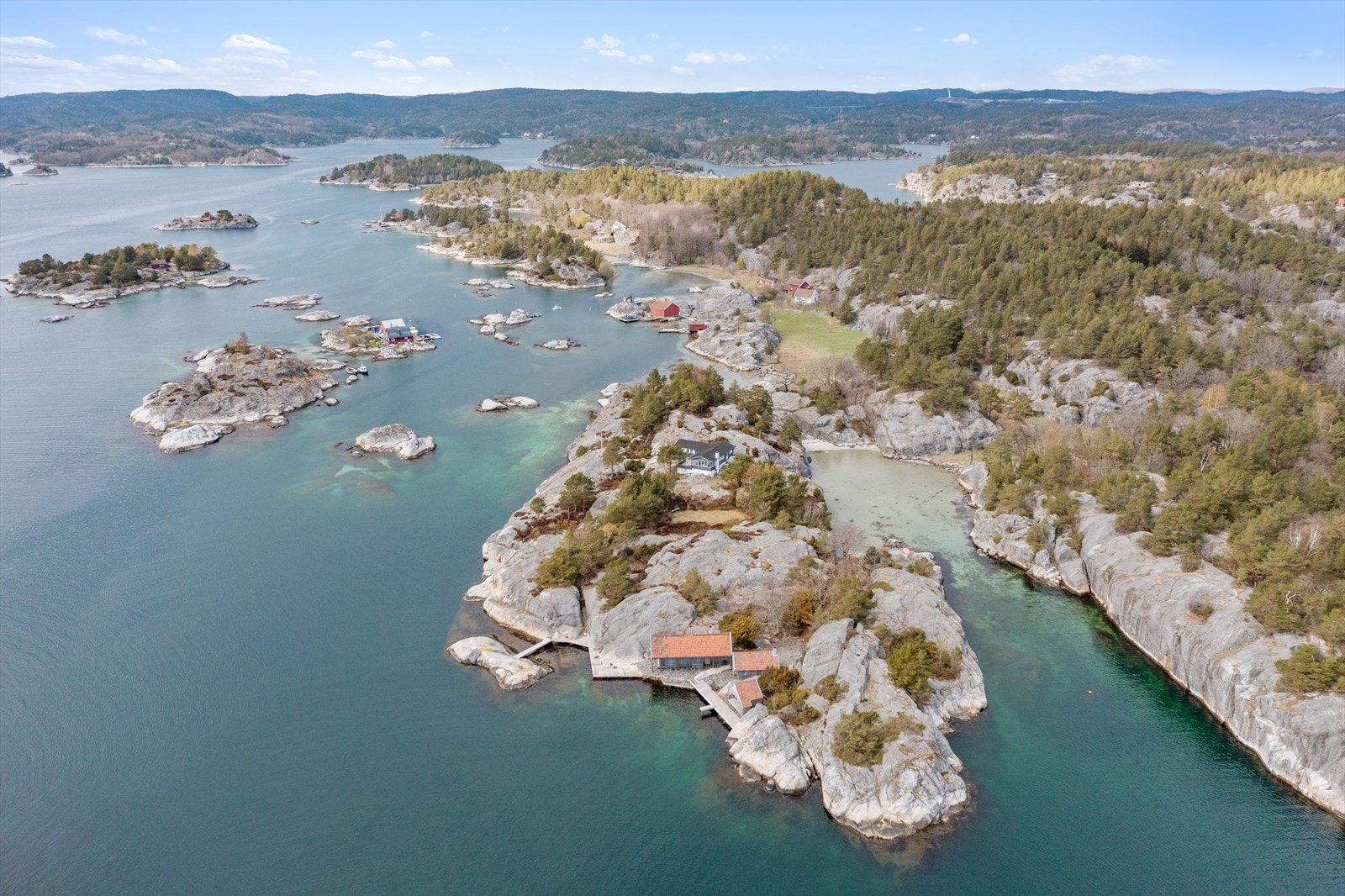 Den fine badebukta med naturlig, fin sand Galleribilde