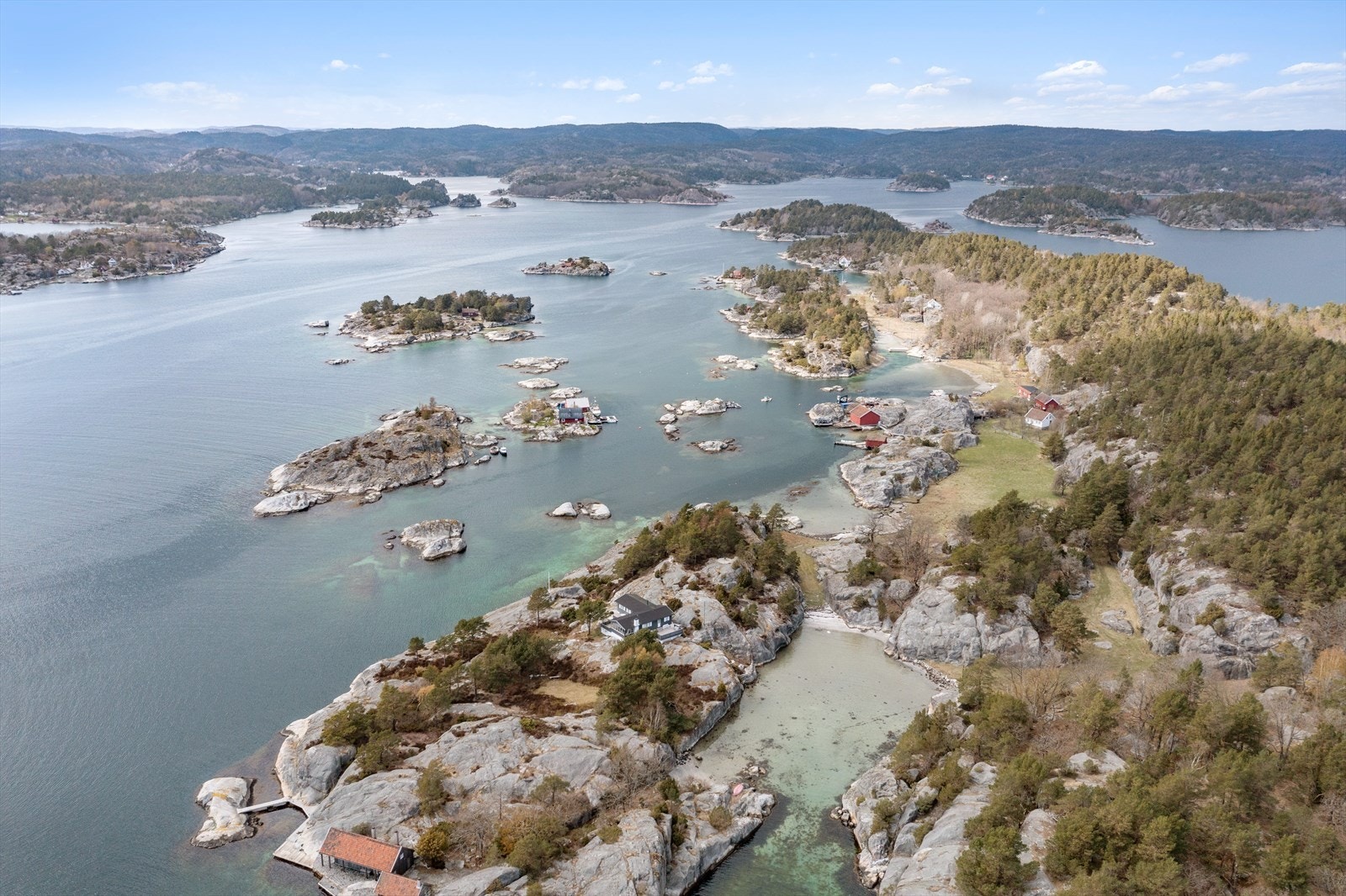 Bilde tatt mot vest. Blindleia sees i bakgrunnen Galleribilde