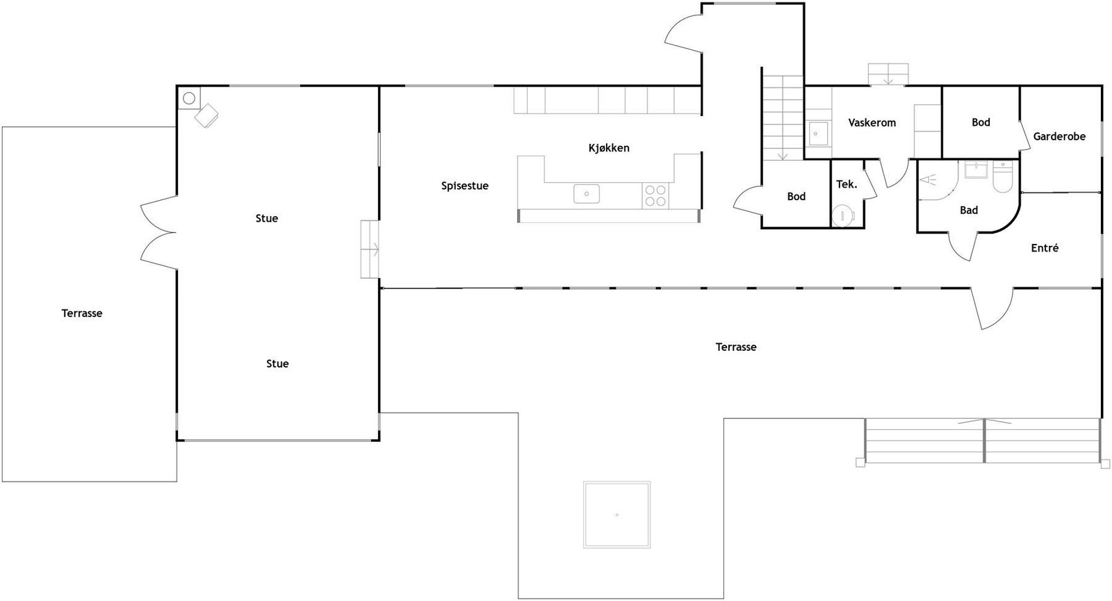 Plantegning - Hovedetasje Galleribilde