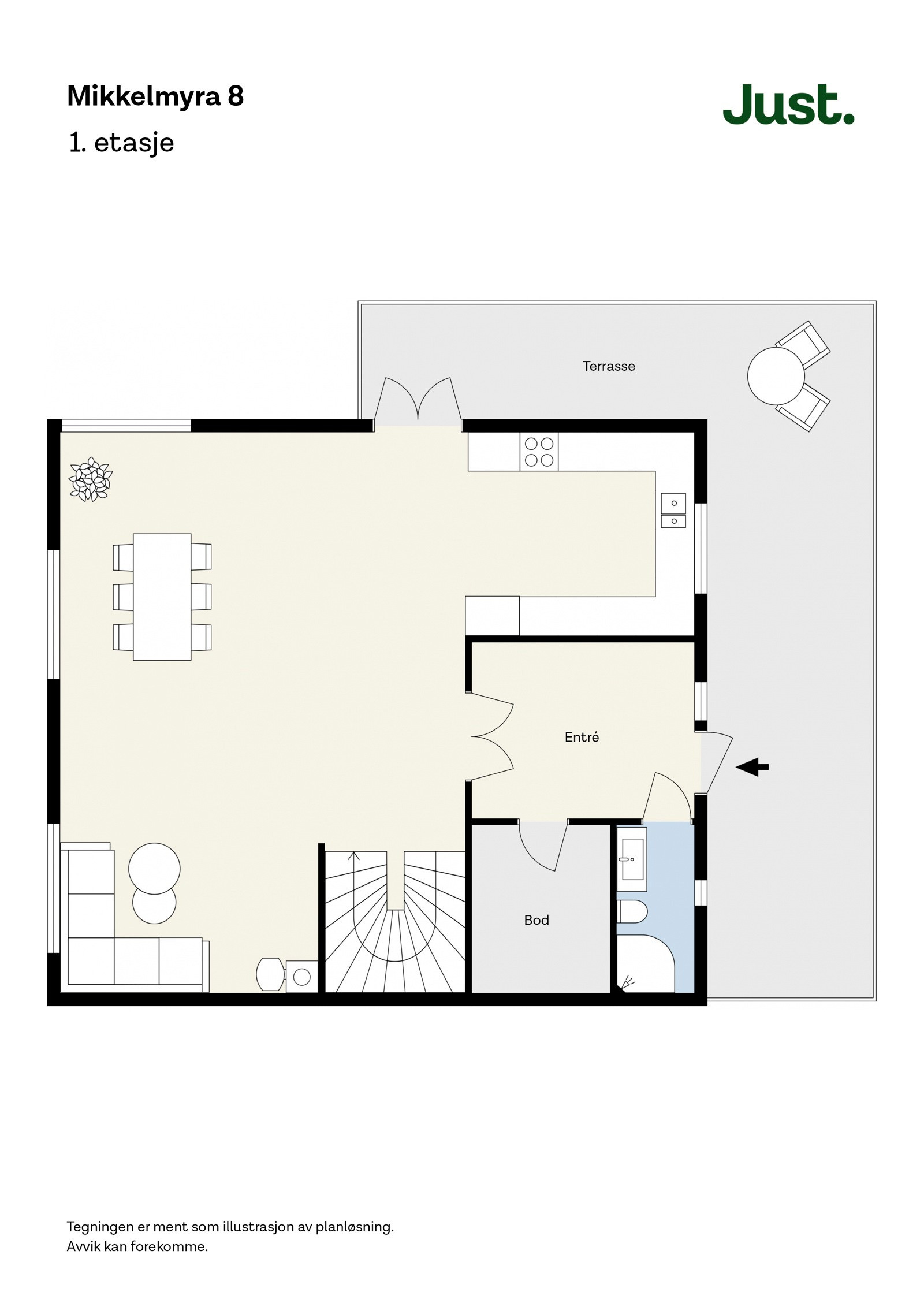 Planskisse Mikkelmyra 8 etasje 1