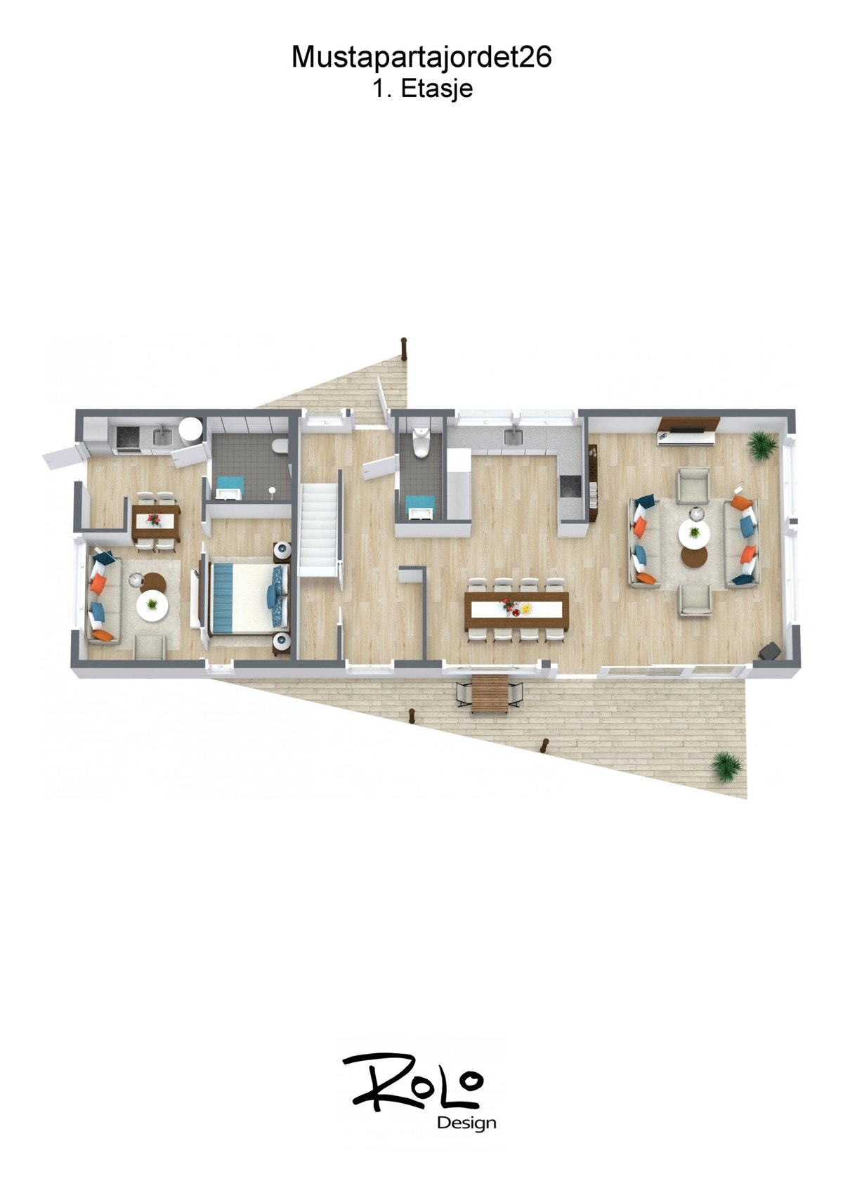1. Etasje - 3D Floor Plan Galleribilde