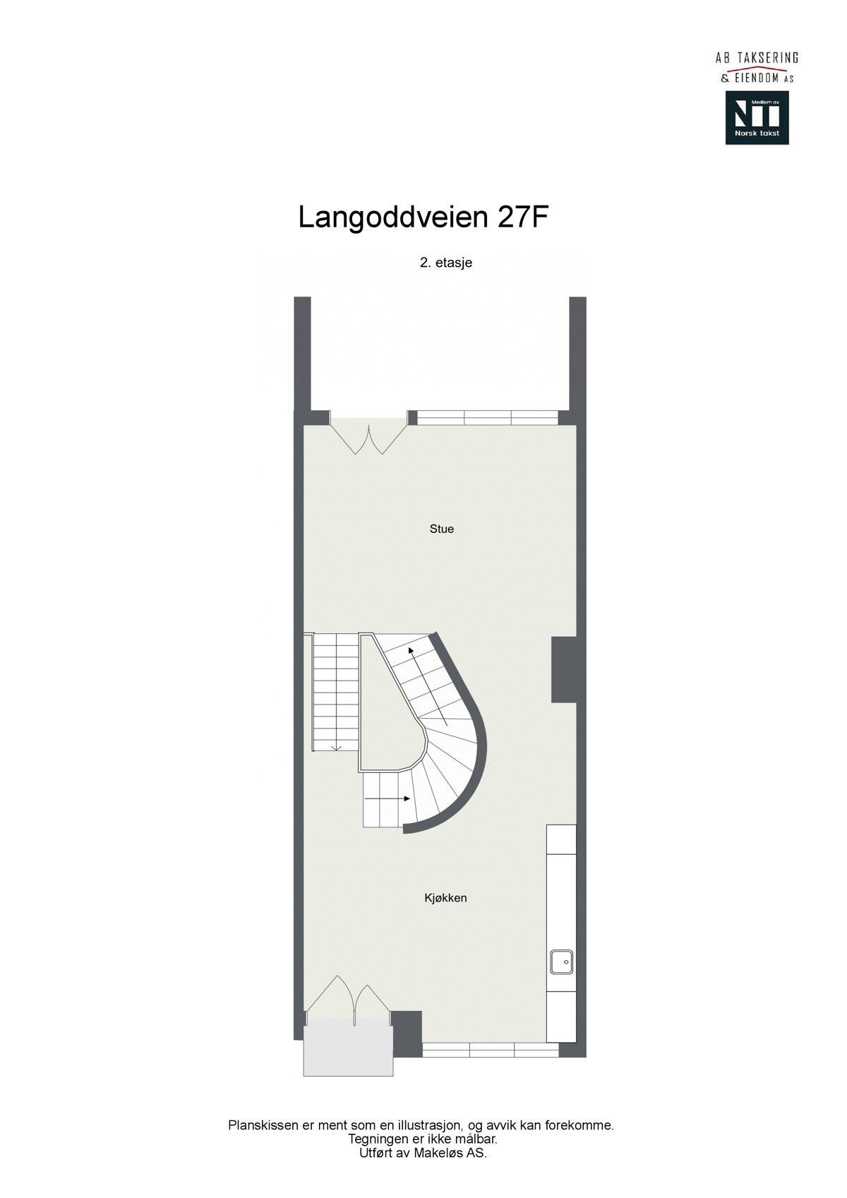 Plantegning 2D - 2. etasje. Galleribilde