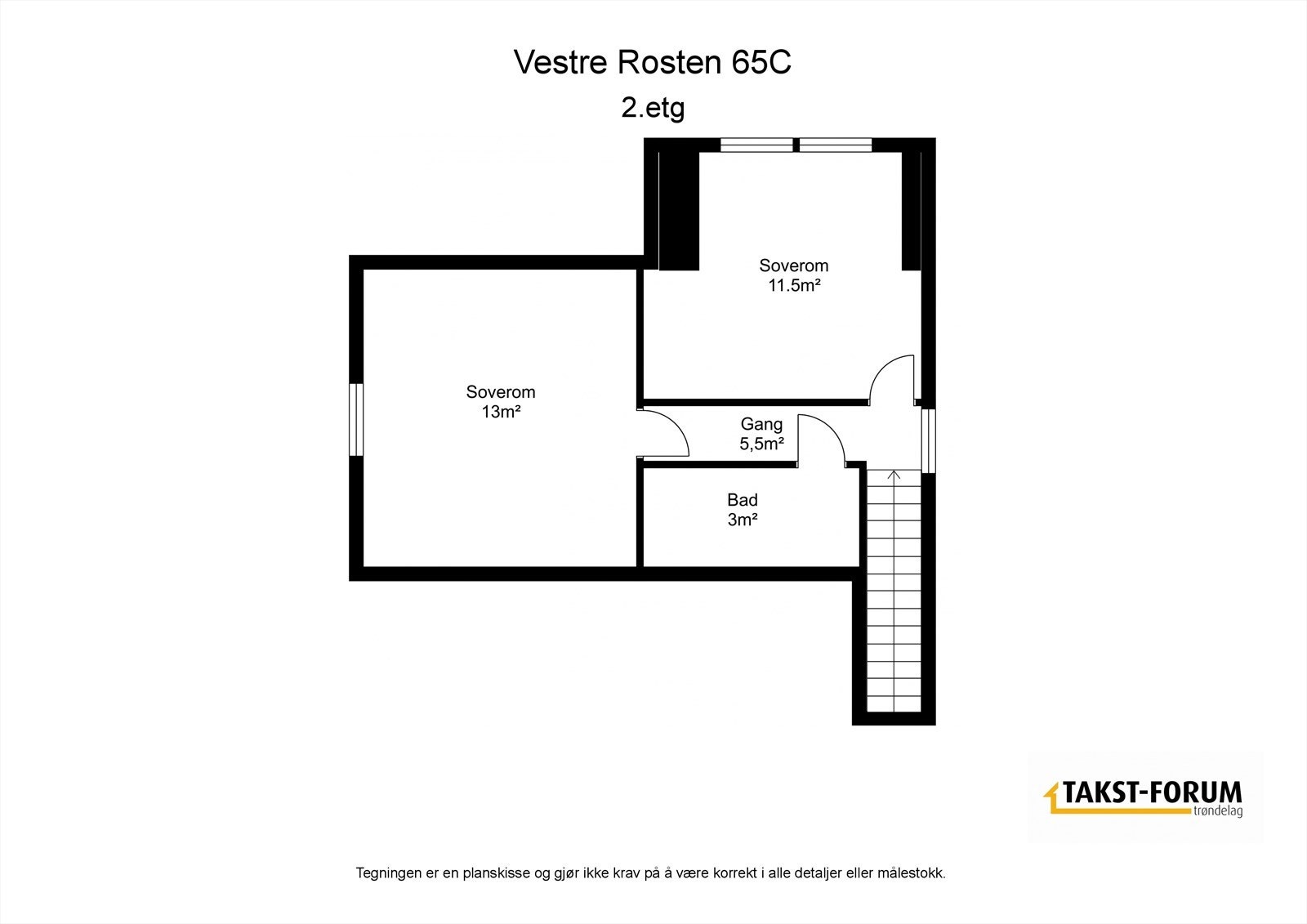 Planskisse andre etasje Galleribilde