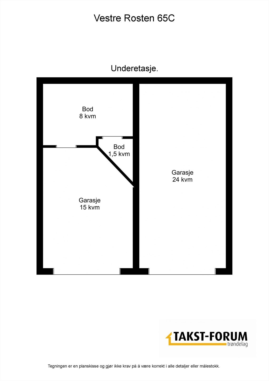 Planskisse underetasje Galleribilde