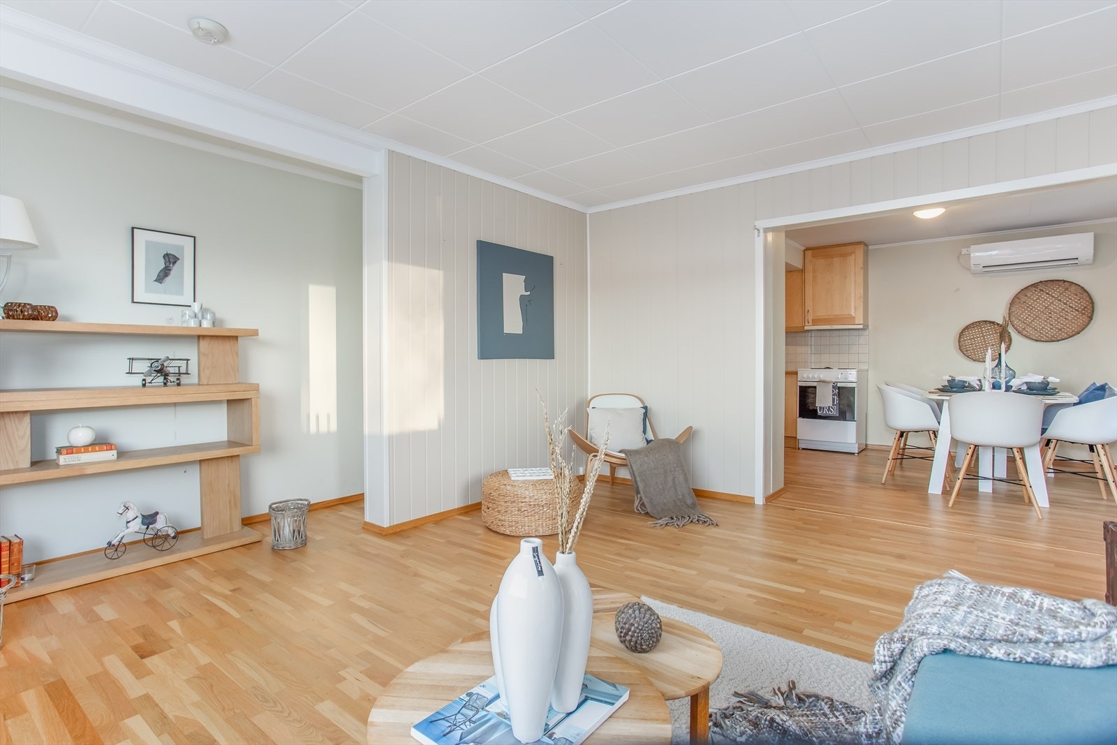 Stua er på 20 m² uten å regne med spisestua Galleribilde